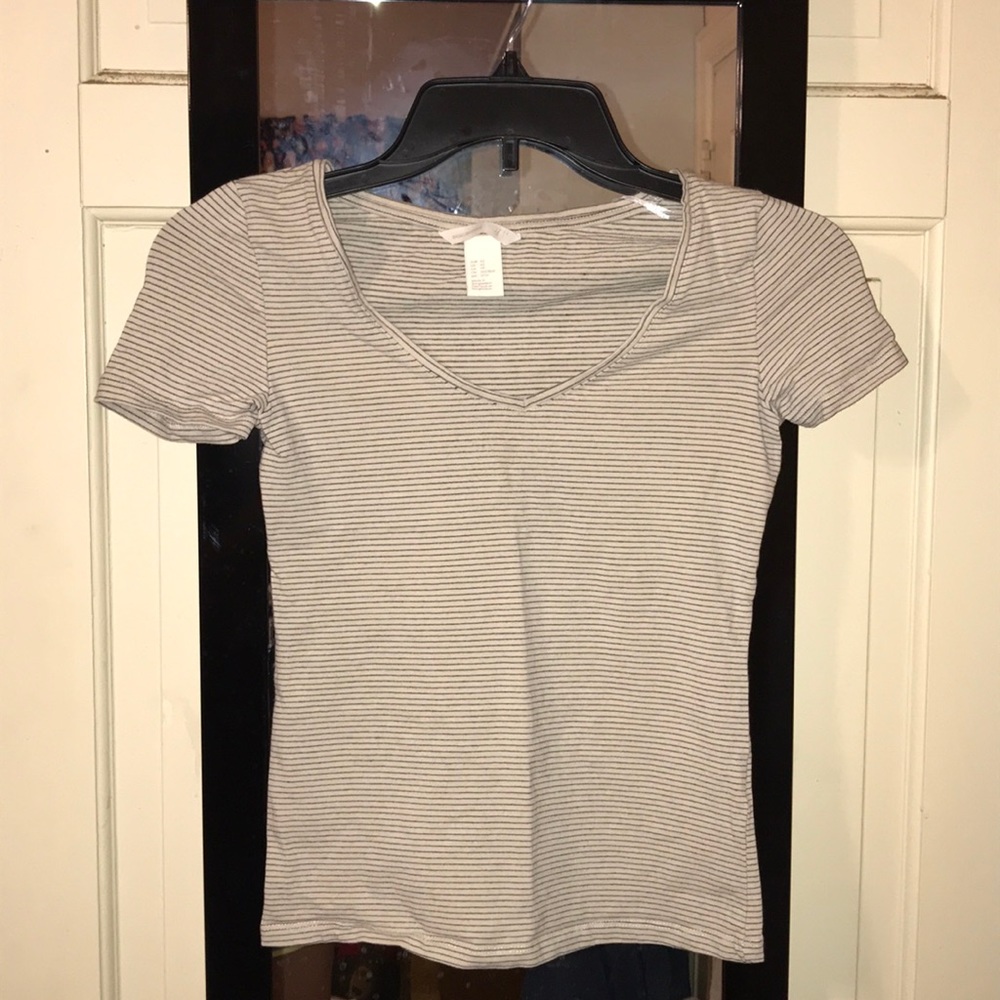 TEMP HOLD H&M Striped Basic Tee